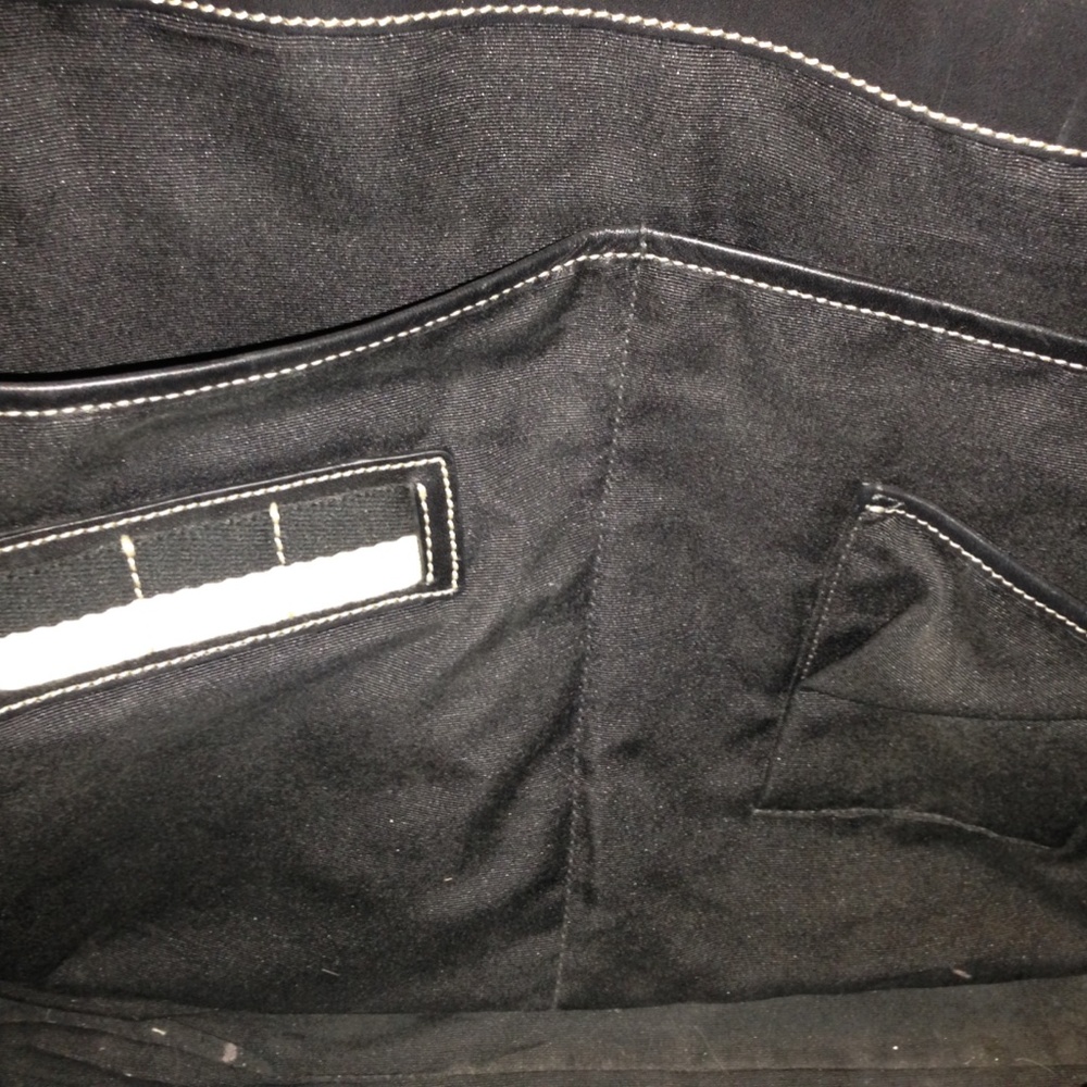 Coach Women's Laptop Bag, Black Leather - Picture 5 of 6